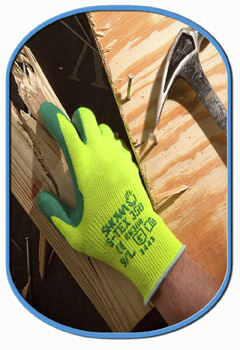 GLOVE GREEN NITRILE COAT;STAINLESS STEEL SEAMLESS - Latex, Supported